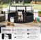 tectake® Puppy-box Carola - Opvouwbare Dierenbox - 8 meshvensters 2 deuren - Zwart (Nr. 402438)