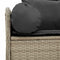 vidaXL - Tuinbank - 3-zits - met - kussens - poly - rattan - lichtgrijs