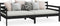 vidaXL - Bedbank - massief - grenenhout - zwart - 90x200 - cm