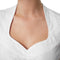 dressforfun - Dirndlblouse Gretl L - lange mouwen - bloemenkant - wit