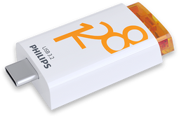 Philips Click - USB-C Flashdrive 128GB - 120MB/s Lezen - Oranje
