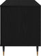 vidaXL - Recordkast - Zwart - Eiken - 100x38x48 - cm - Gerecycled - Hout