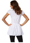 DressForFun Sneeuwvrouw Kostuum - Pluche Jurk met Grote Knopen - Maat XXL - Wit