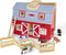 Melissa & Doug Houten draagbare uitklapbare stal - Speelset met speelfiguren (7 speeldieren, 28,5 cm H x 34 cm B x 12 cm L, geweldig cadeau voor meisjes en jongens - ideaal voor kinderen van 3, 4, 5 en 6 jaar)