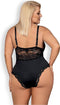 Obsessive 810-TED-1 Teddy - Erotische Lingerieset - Maat XXL - Zwart