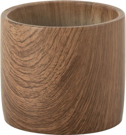 J-Line bloempot Bos - cement - bruin - small - 2 stuks - Ø 14 cm