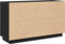 vidaXL - Zijtafel - Zwart - Eiken - 102x35x60 - cm - Bewerkt - Hout