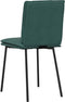 vidaXL - Eetkamerstoelen - 2 - st - fluweel - donkergroen