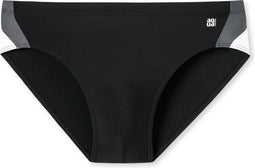 Schiesser Nautical Active - Heren Zwembroek - Gerecycled tricot met zijstrepen - Zwart