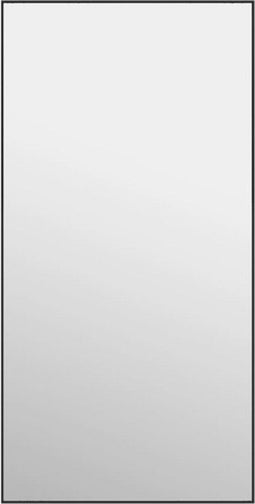 vidaXL - Deurspiegel - 50x100 - cm - glas - en - aluminium - zwart