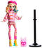 Monster High Enid Sinclair - Modepop - Roze outfit met baret en rugzakaccessoires