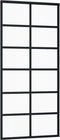 vidaXL - Schuifdeur - met - beslag - 90x205 - cm - aluminium - en - ESG-glas