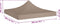 vidaXL - Partytentdak 270 g/m² - 2x2 m UV- en waterbestendig - taupe