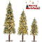 Kunstkerstbomen Set van 3 - Besneeuwd - 129/231/369 PVC-takken - 50/100/150 Warmwitte LED's (set van 3)