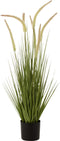 J-Line grassen + staarten in pot - kunststof - groen - small