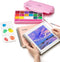 HIMI Gouache - Plakkaatverfset 18 kleuren x 30gr - in kunststof opbergbox roze