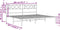 vidaXL - Bedframe - met - hoofdbord - metaal - zwart - 200x200 - cm