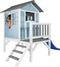 AXI Beach Lodge XL Speelhuis in Caribisch Blauw - Met Verdieping en Blauwe Glijbaan - Speelhuisje voor de tuin / buiten - FSC hout - Speeltoestel voor kinderen