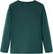 vidaXL - Kindershirt - met - lange - mouwen - 140 - donkergroen