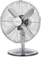 Cecotec EnergySilence 620 RetroDesk tafelventilator, 40 W, verchroomd, diameter van 30 cm, met 4 vleugels, 3 snelheden, oscillat