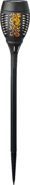 Solar tuinfakkel zwart met vlameffect 49 cm - Solarlampen - Fakkels - Tuinverlichting