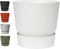 Elho Greenville Rond 30 - Grote Bloempot met Waterreservoir - 100% Gerecycled Plastic - Ø 29.5 x H 27.8 cm - Wit