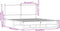 vidaXL - Bedframe - zonder - matras - metaal - gerookt - eikenkleurig - 137x190 - cm
