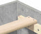 vidaXL - Bedframe - zonder - matras - 135x190 - cm - spaanplaat - betongrijs