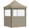 vidaXL - Partytent - inklapbaar - pop-up - met - 2 - zijwanden - taupe