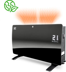 QLT Curved Verwarmingspaneel van Glas – Elektrische Kachel met App Bediening –Badkamer Verwarming