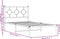 vidaXL - Bedframe - met - hoofdbord - metaal - zwart - 100x200 - cm