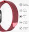 imoshion Milanees magnetisch bandje - Geschikt voor Apple Watch 1, 2, 3, 4, 5, 6, 7, 8, 9, 10 (42 mm), SE - 38/40/41 mm - Rood - S