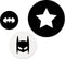 Muurcirkel kids 3 cirkels batman