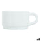 Mokkenset Luminarc Apilable Wit 280 ml Stapelbaar (6 Stuks)