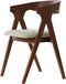 Alosno eetkamerstoel - hout bruin+beige
