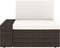 vidaXL - Driezitsbank - sectioneel - poly - rattan - bruin
