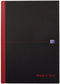 Notitieboek Oxford Black n' Red A4 96vel lijn zwart | 5 stuks