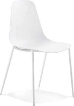 Alterego Feliz - Designer Stoel - Witte Binnen- & Buitenstoel - 52.5x48x88cm