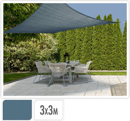 ProGarden - Schaduwdoek - vierkant - 3x3 - m - blauw