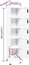 vidaXL - Lockerkast - 38x40x180 - cm - staal - wit