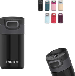 Kambukka Etna Thermosbeker 300 ml - 3-in-1-deksel - Lekvrij - Pitch Black