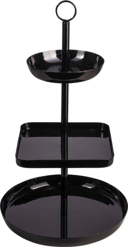 Gusta Etagere / Serveertoren - Zwart - Metaal