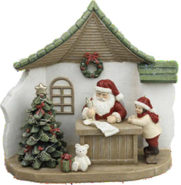 Kerstversiering DKD Home Decor Hars Kerstman (19 x 9,5 x 18 cm) (2 Stuks)