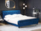 Beliani AVALLON - Waterbed - Blauw - Fluweel