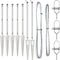 vidaXL - Hekpalen - met - Spijkers - 7 - stuks - Ø32 - mm - 80 - cm - Gegalvaniseerd - Staal