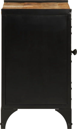vidaXL - Wastafelkast - 55x35x60 - cm - ijzer - en - massief - mangohout
