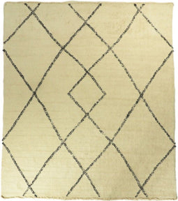 HSM Collection Vloerkleed Enkel Ruit 160x230cm Zwart/Wit Katoen