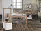 Boekenkast Eikenhout Naturel - 2 Laden - 6 Vakken - Kast Amalfi - Giga Living