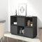 vidaXL - Dressoir - 110,5x35x80 - cm - massief - grenenhout - grijs