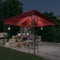 vidaXL - Prieel - met - LED-lichtslinger - 3x3 - m - wijnrood